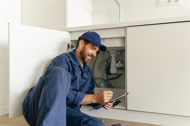 Residential plumber providing service in a San Dimas home
